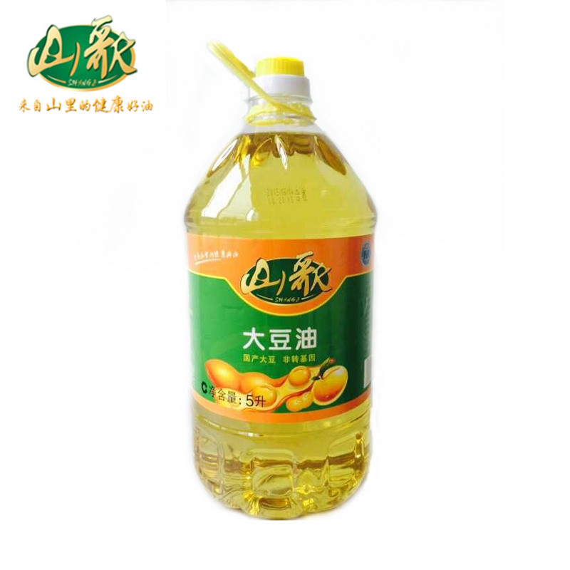 山歌非转基因一级大豆油5L